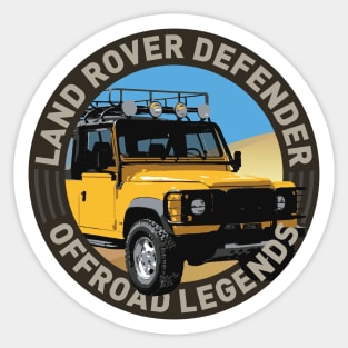 4x4 Offroad Legends: Land Rover Defender Classic (yellow) Sticker